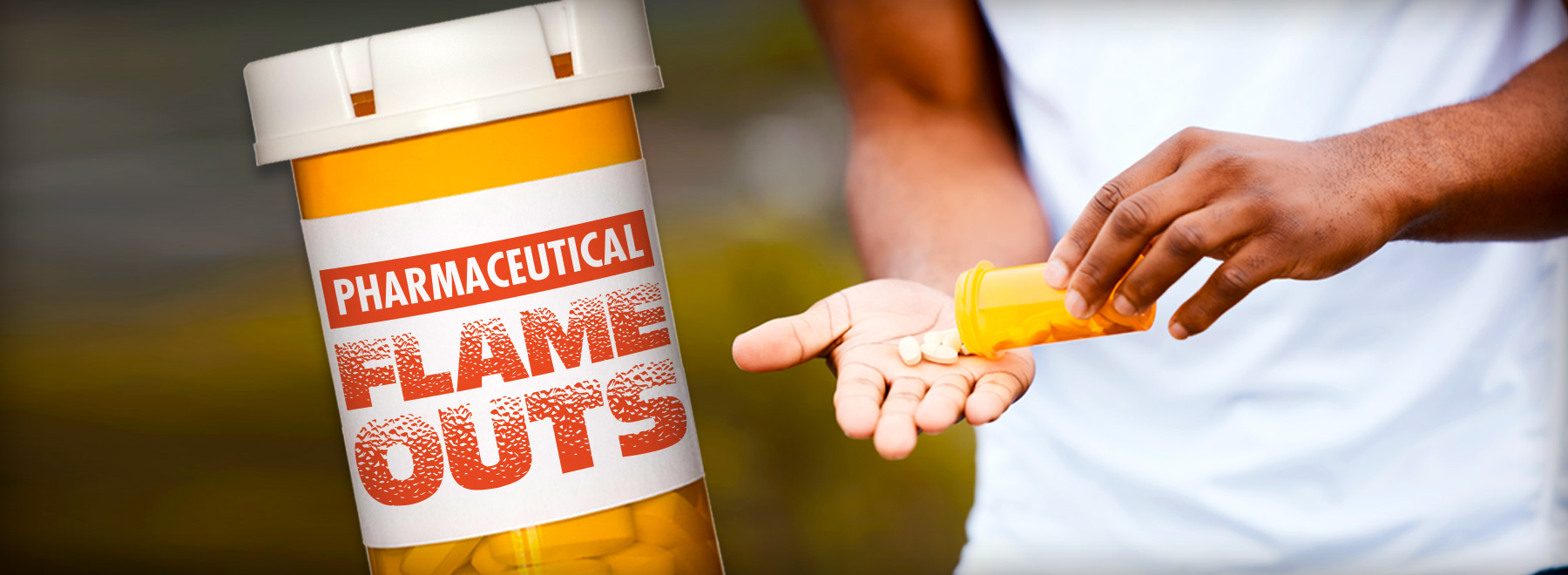 Cautious man handling medication that can affect the body in extreme heat conditions.